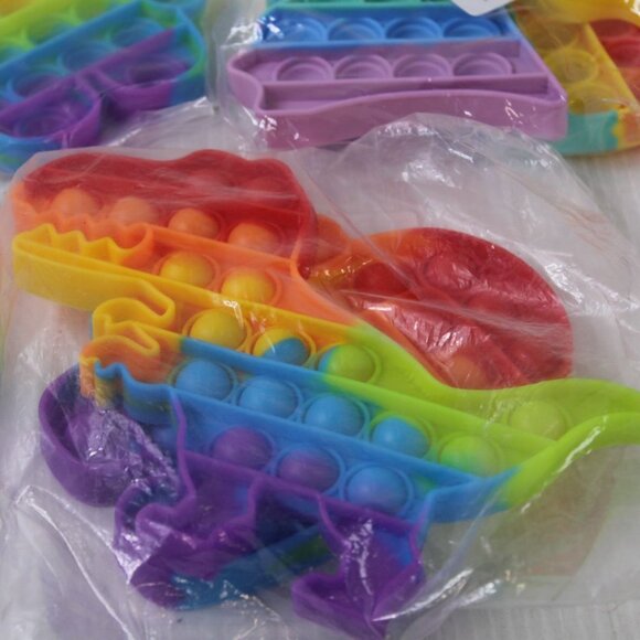 4 Packages of Rainbow Colored Pop-It Fidget Toys - Picture 3 of 3